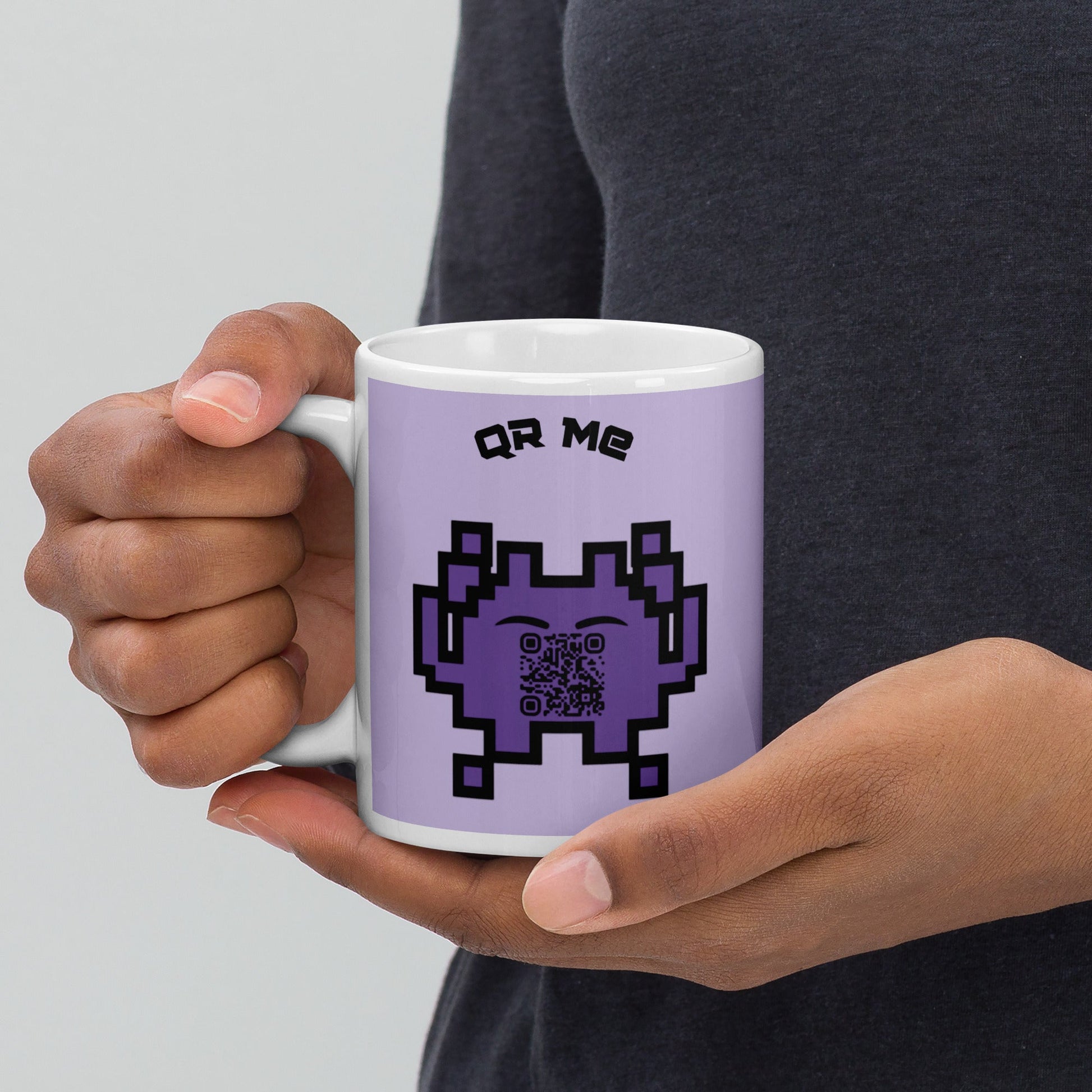 Alien Emoji Personalized QR Code mug