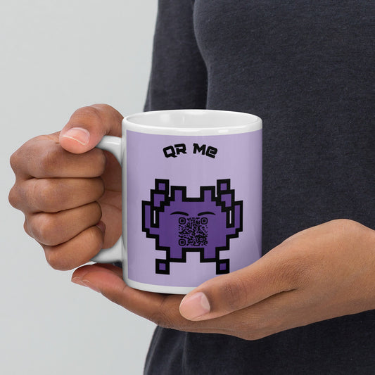 Alien Emoji Personalized QR Code mug