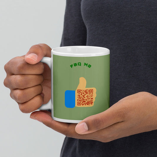 FAQ Me Personalized QR Code Pistachio mug