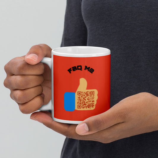 FAQ Me Personalized QR Code Orange mug