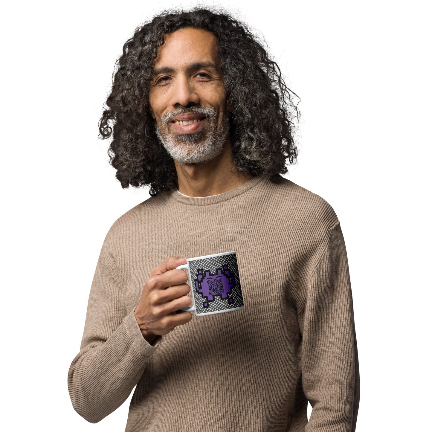 Alien Emoji QR Code Mono Mug β Share Your Gaming Stats