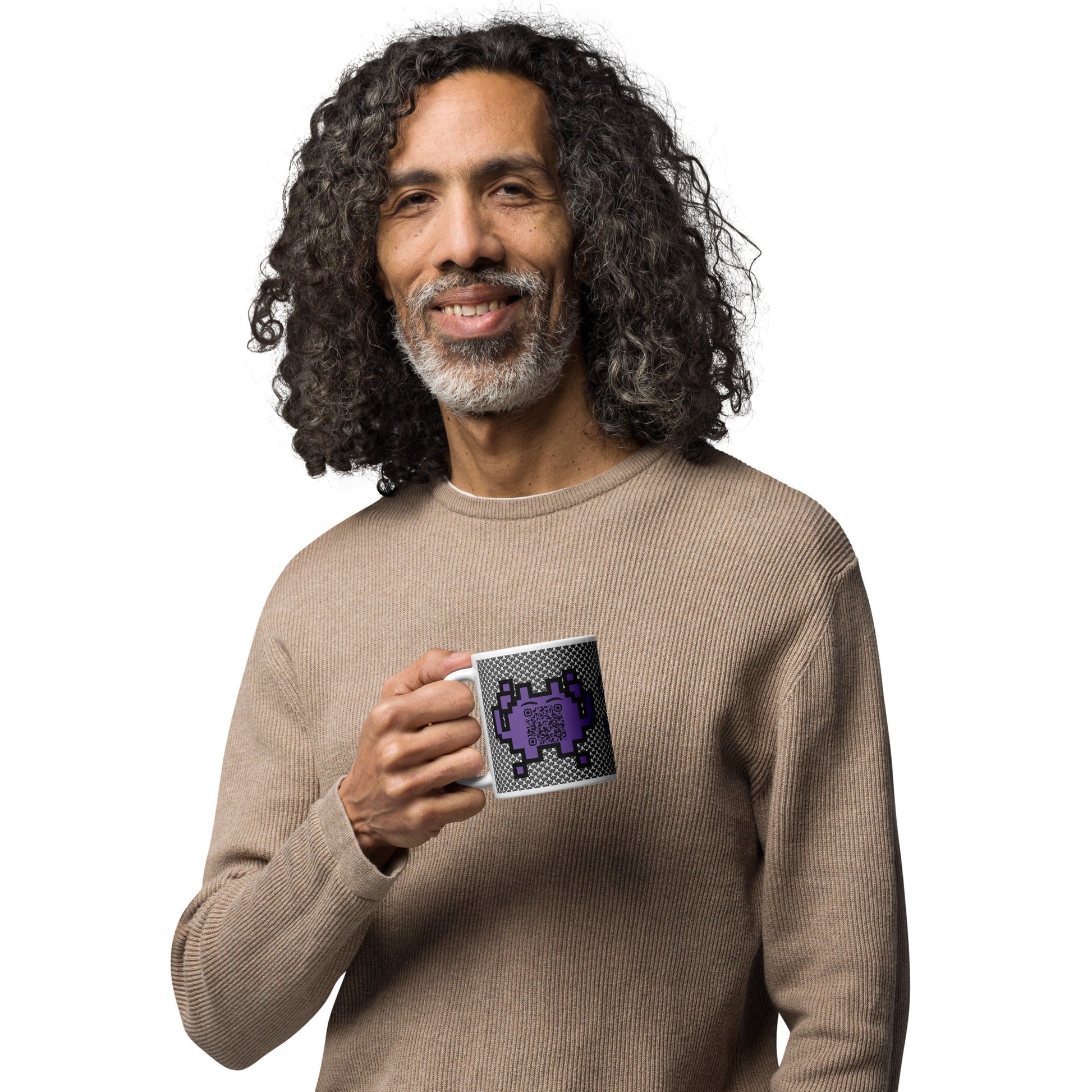 Alien Emoji QR Code Mono Mug β Share Your Gaming Stats