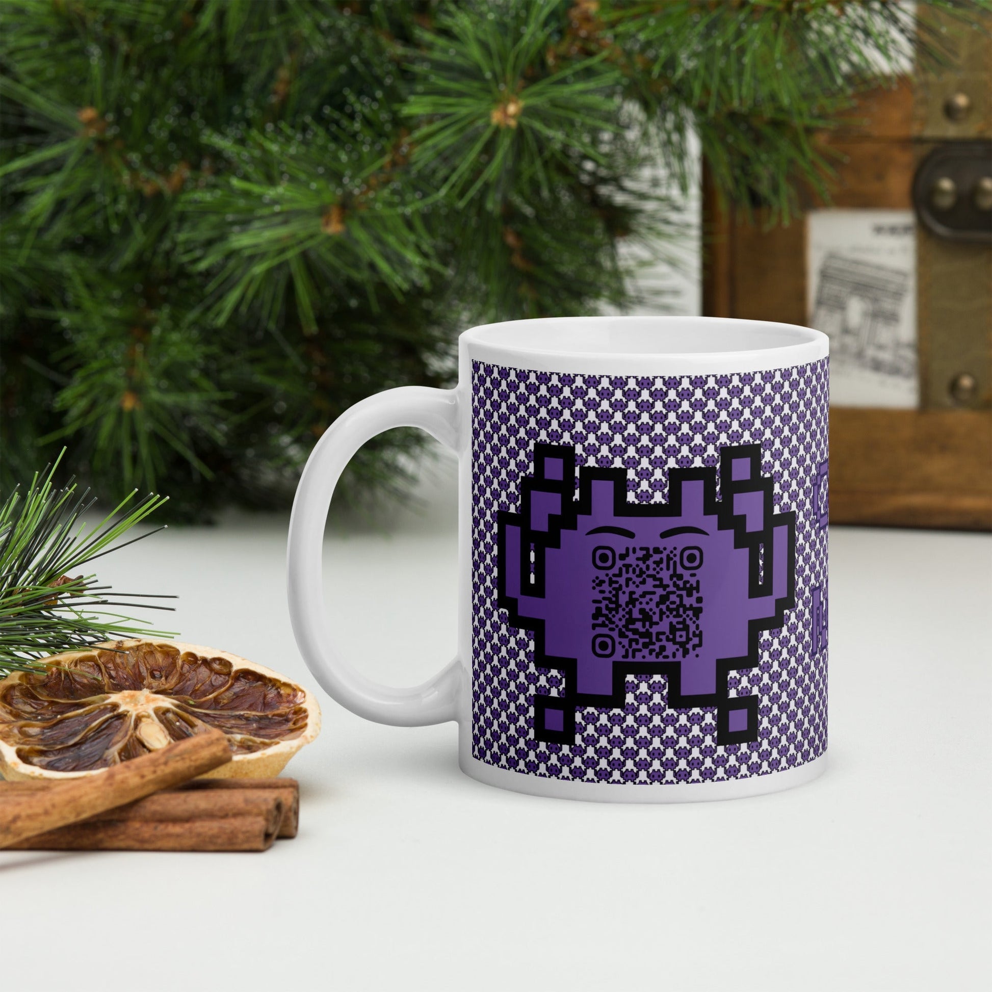Alien Emoji QR Code Mug Original β Share Your Gaming World