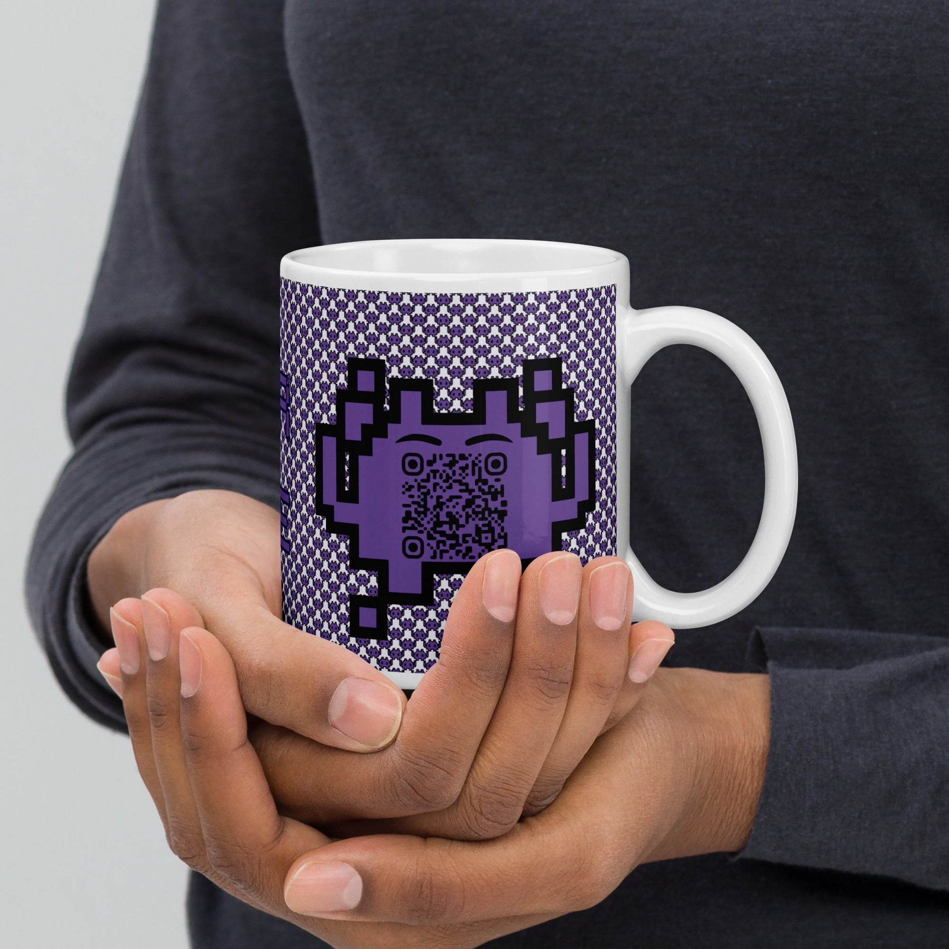 Alien Emoji QR Code Mug Original β Share Your Gaming World