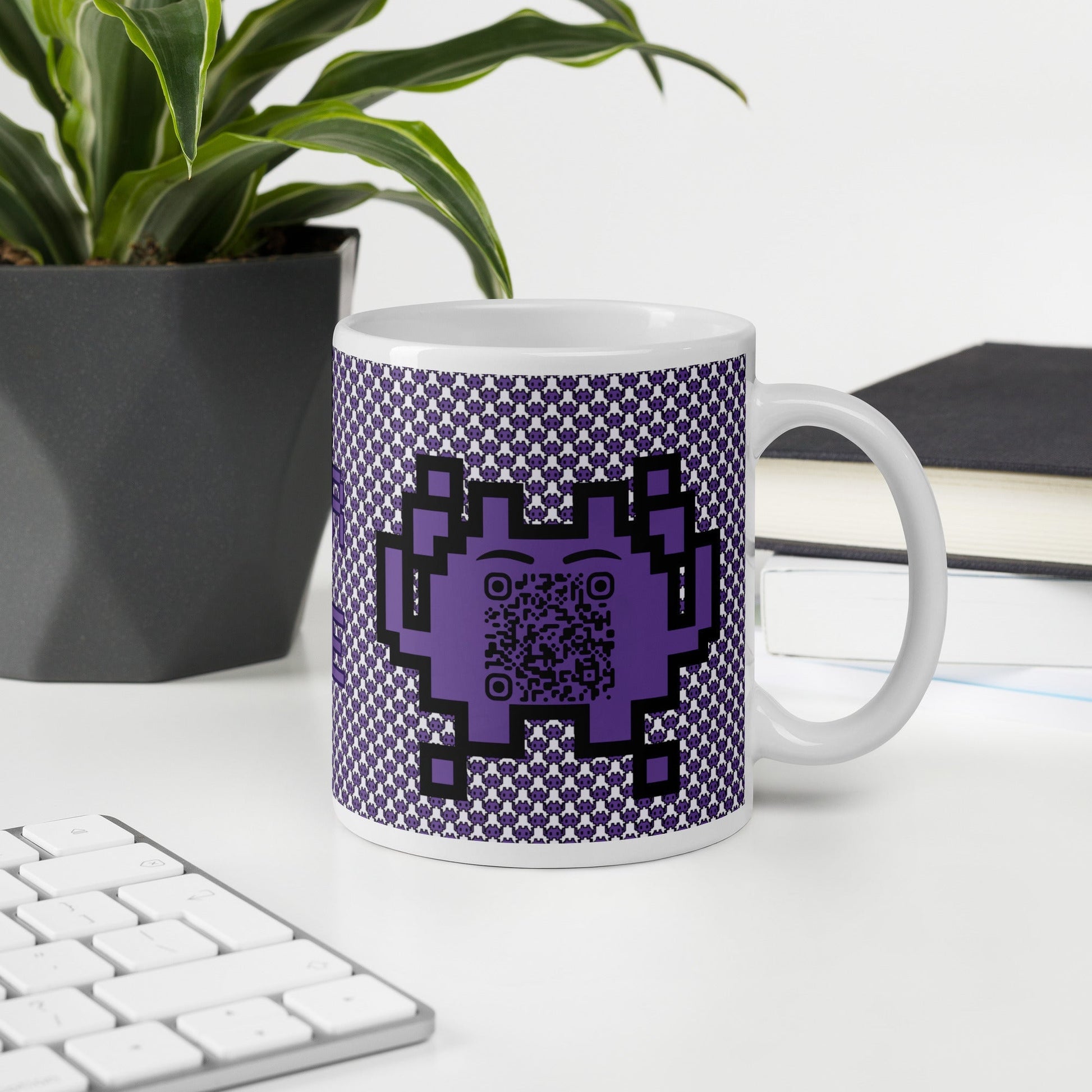Alien Emoji QR Code Mug Original β Share Your Gaming World