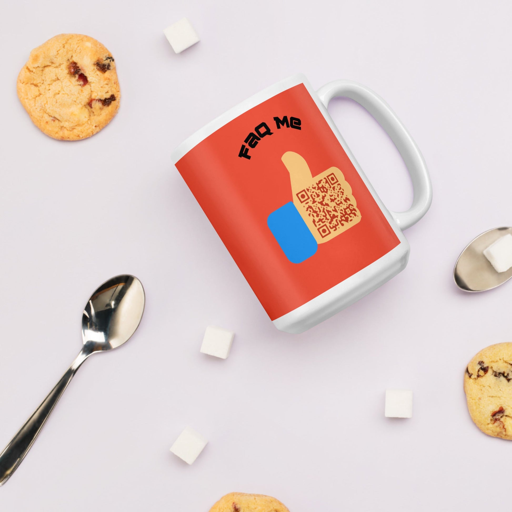 FAQ Me Personalized QR Code Orange mug