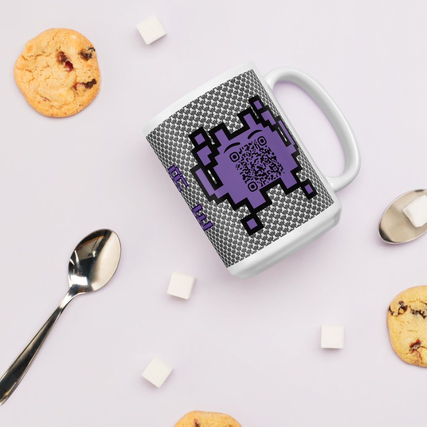 Alien Emoji QR Code Mono Mug β Share Your Gaming Stats