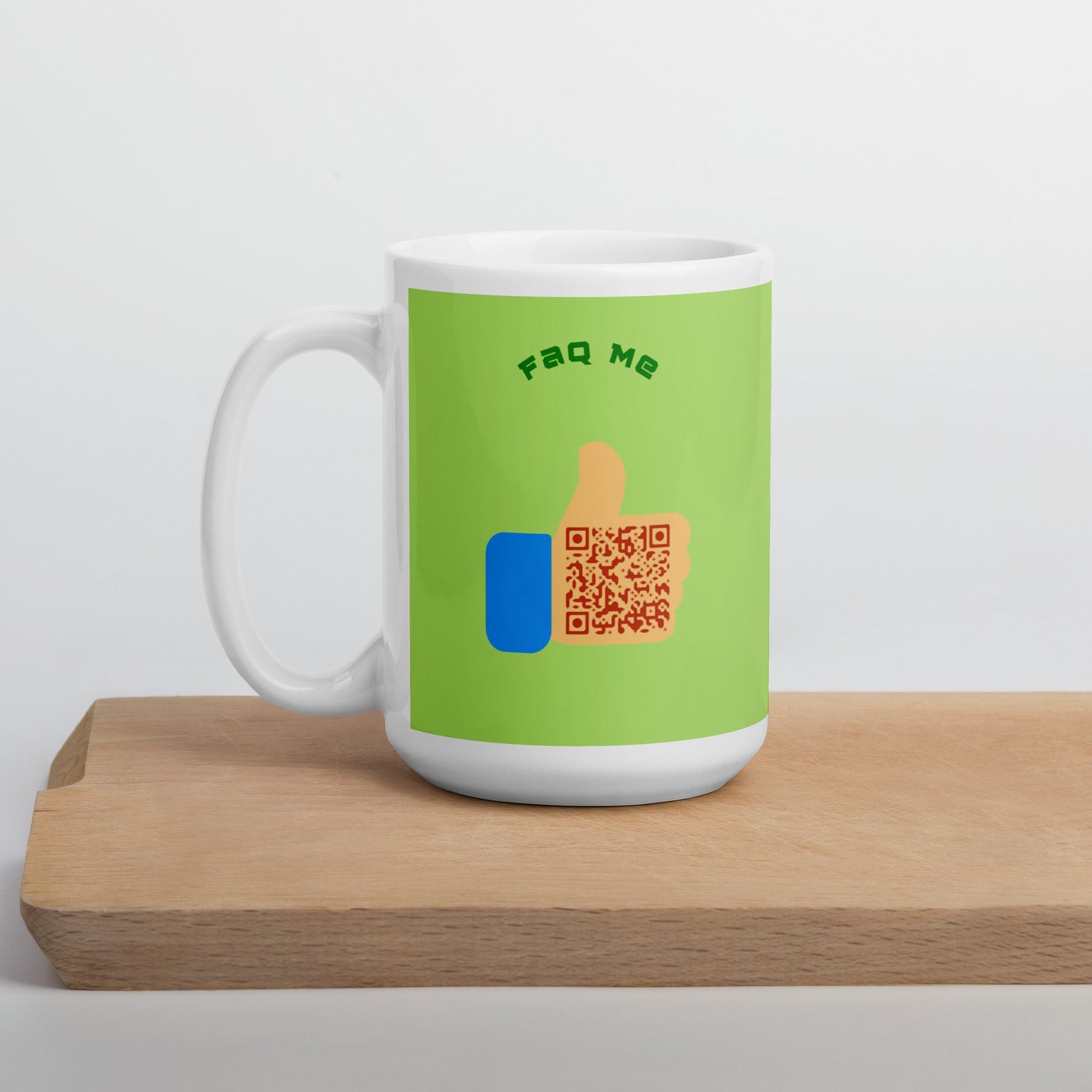 FAQ Me Personalized QR Code Acid Green Mug