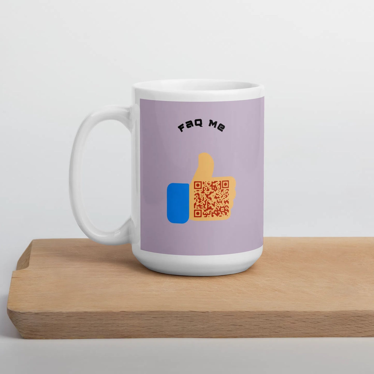 FAQ Me Personalized QR Code Lavender mug