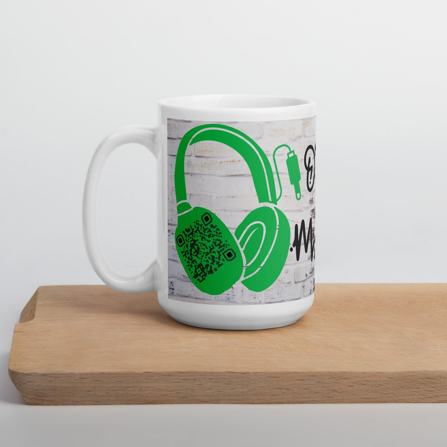 Graffiti Wall Art QR Code Mug β Share Your Music in Style