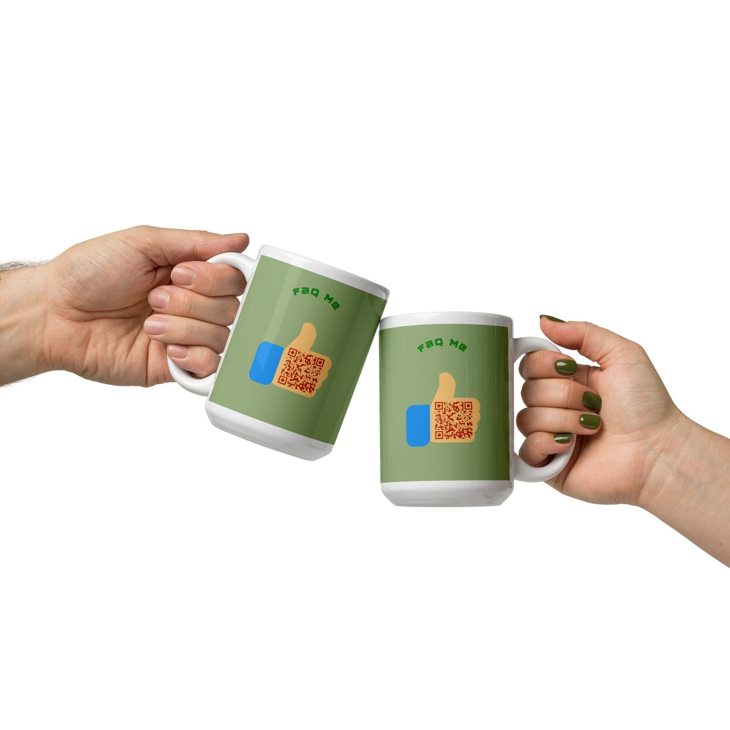 FAQ Me Personalized QR Code Pistachio mug