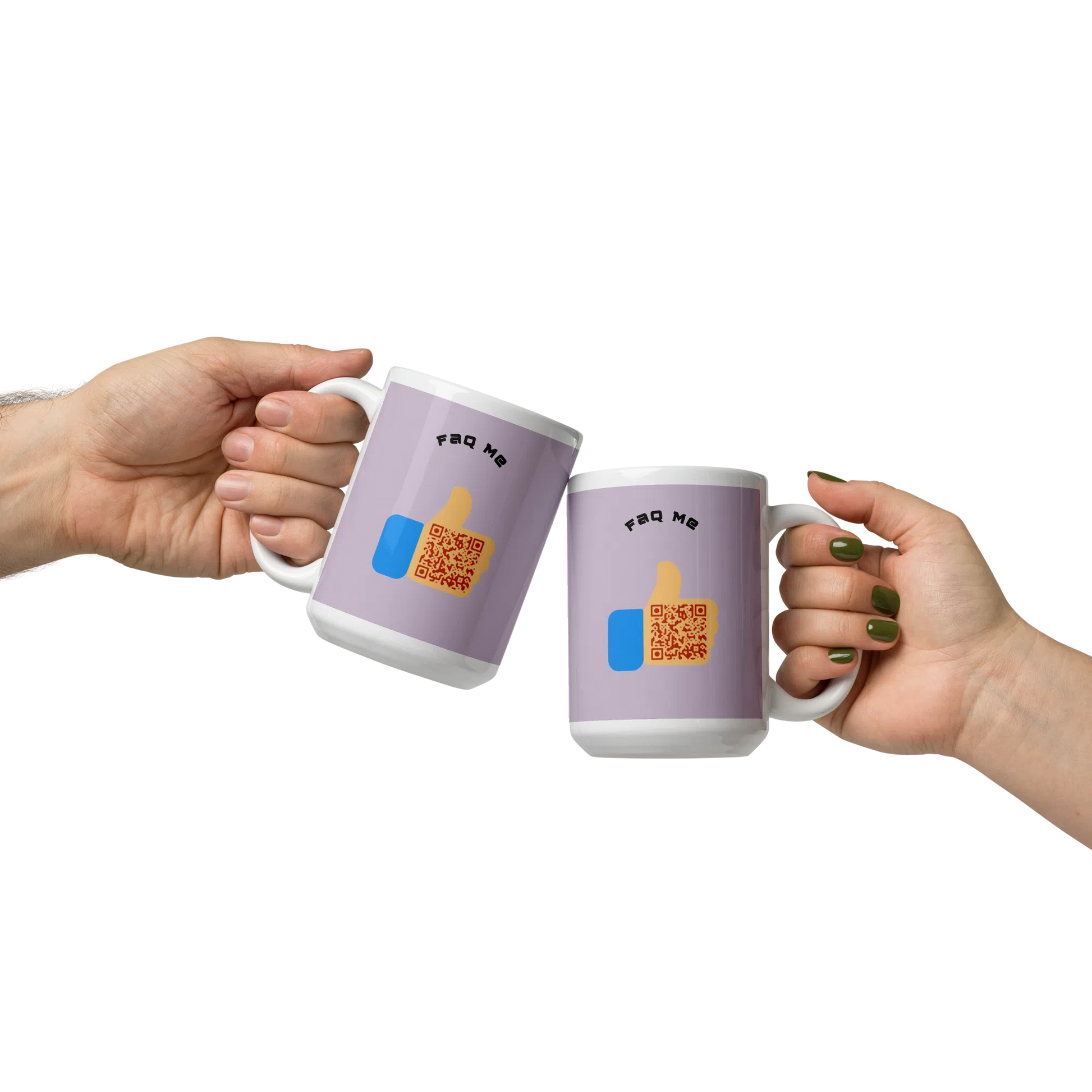 FAQ Me Personalized QR Code Lavender mug