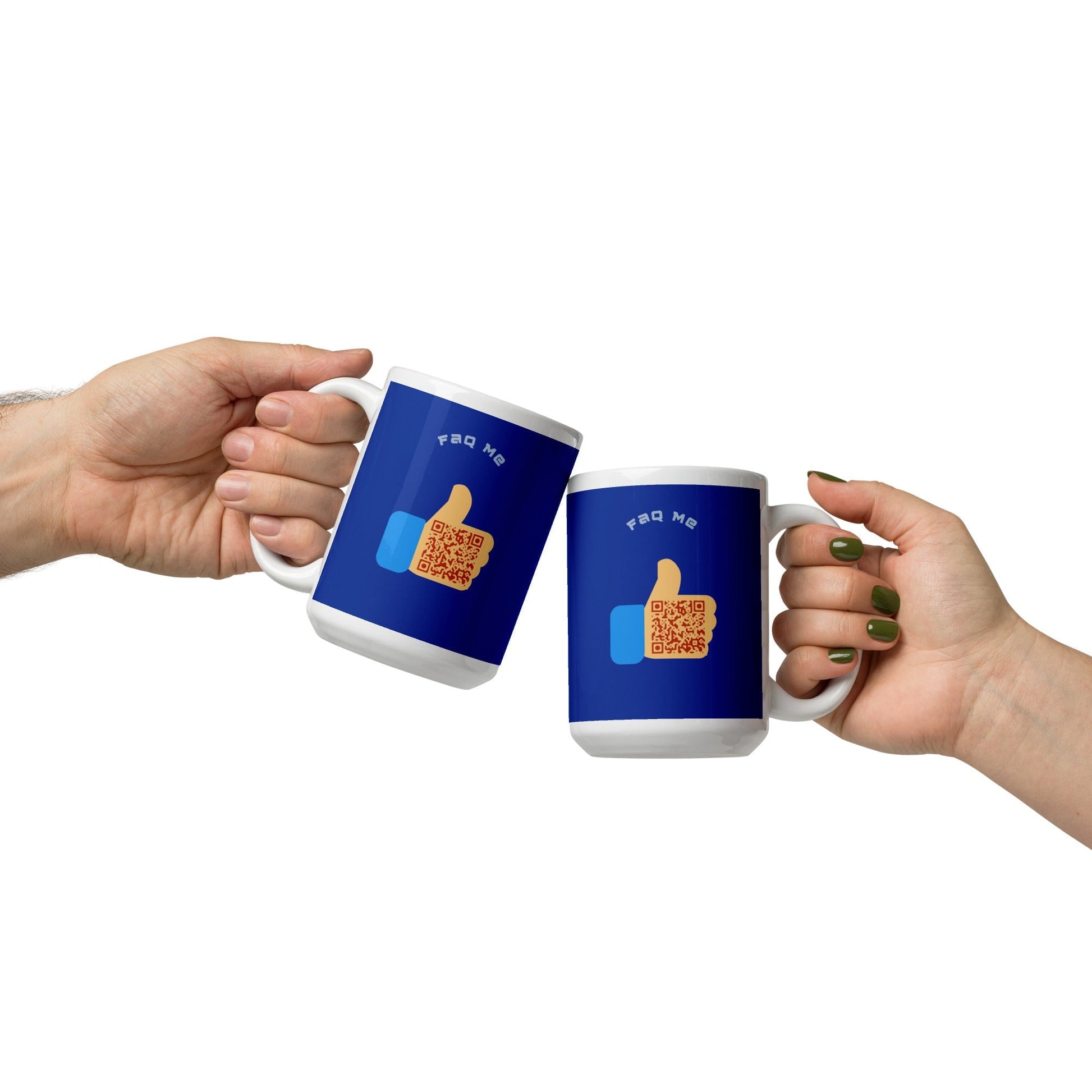 FAQ Me Personalized QR Code Royal Blue mug