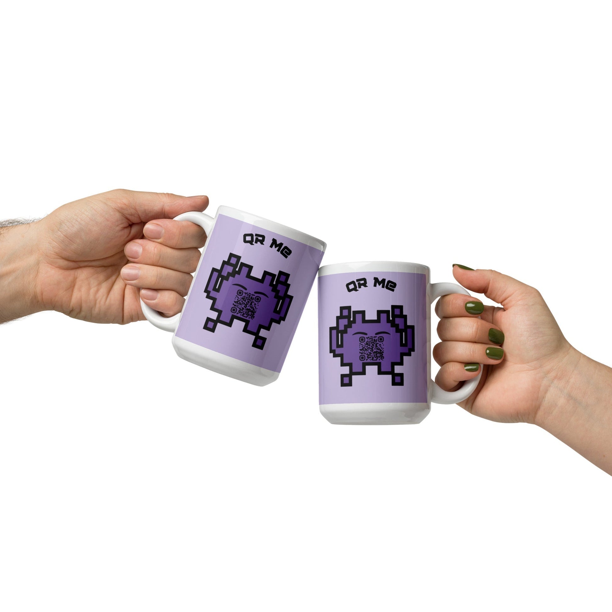 Alien Emoji Personalized QR Code mug