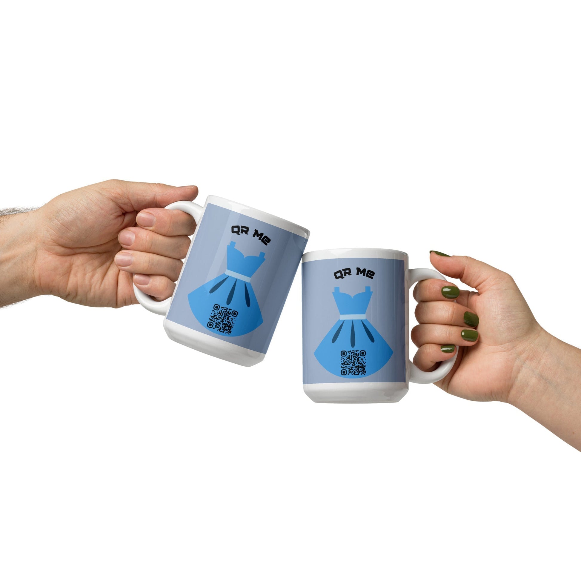 Dress Emoji Personalized QR Code mug