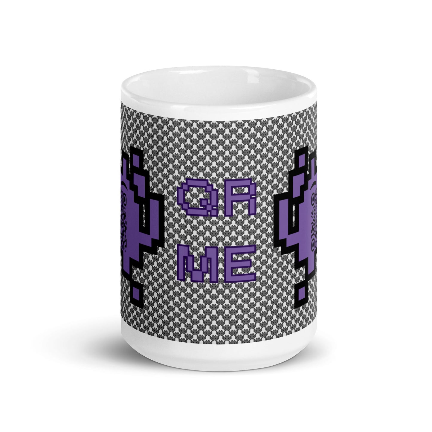 Alien Emoji QR Code Mono Mug β Share Your Gaming Stats