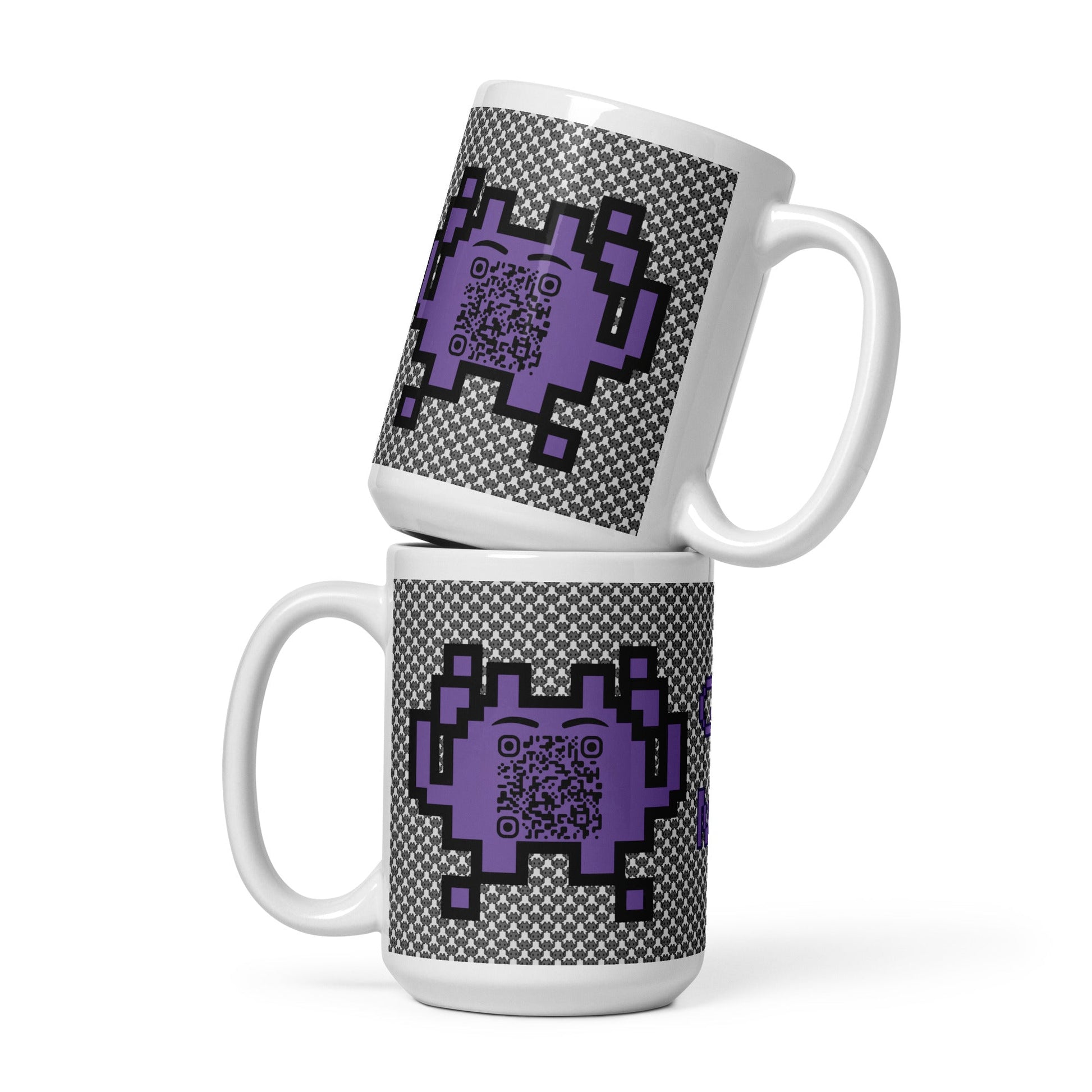 Alien Emoji QR Code Mono Mug β Share Your Gaming Stats