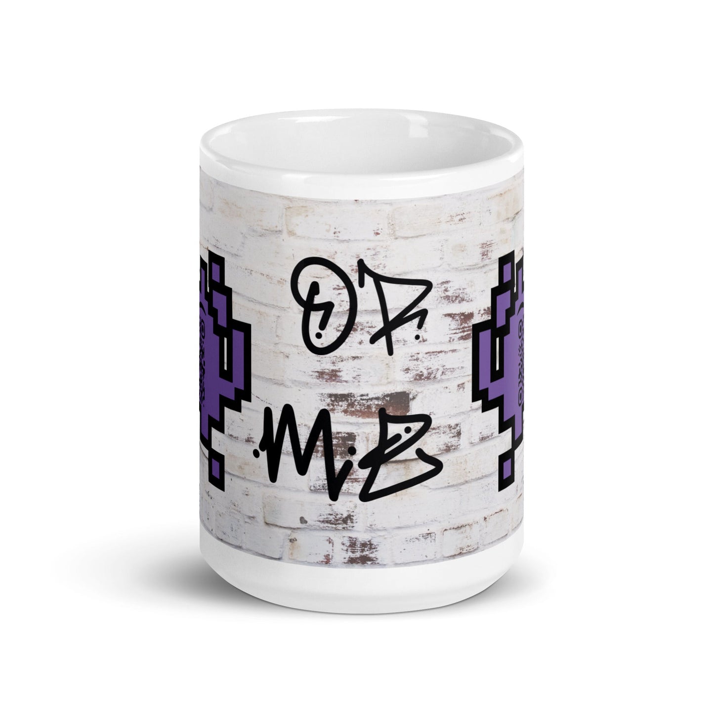 Graffiti Wall Alien Emoji QR Code Mug - For The Gamers