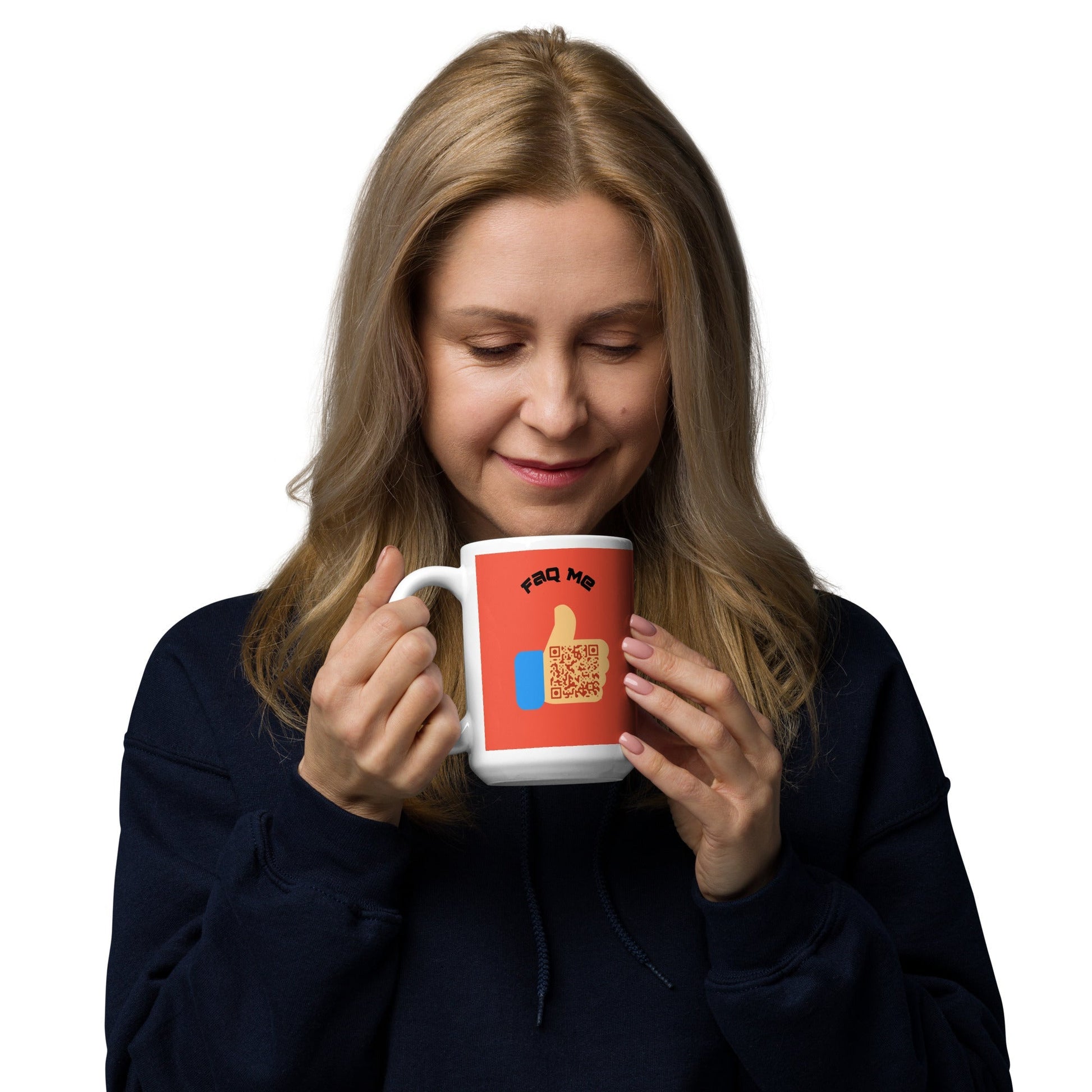 FAQ Me Personalized QR Code Orange mug