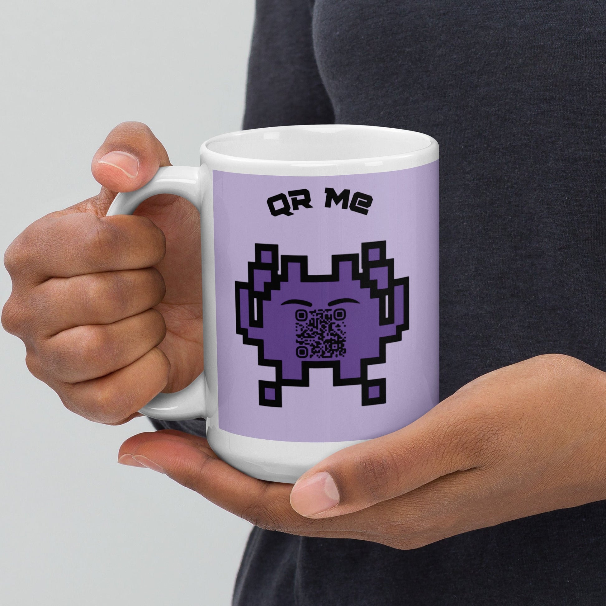 Alien Emoji Personalized QR Code mug