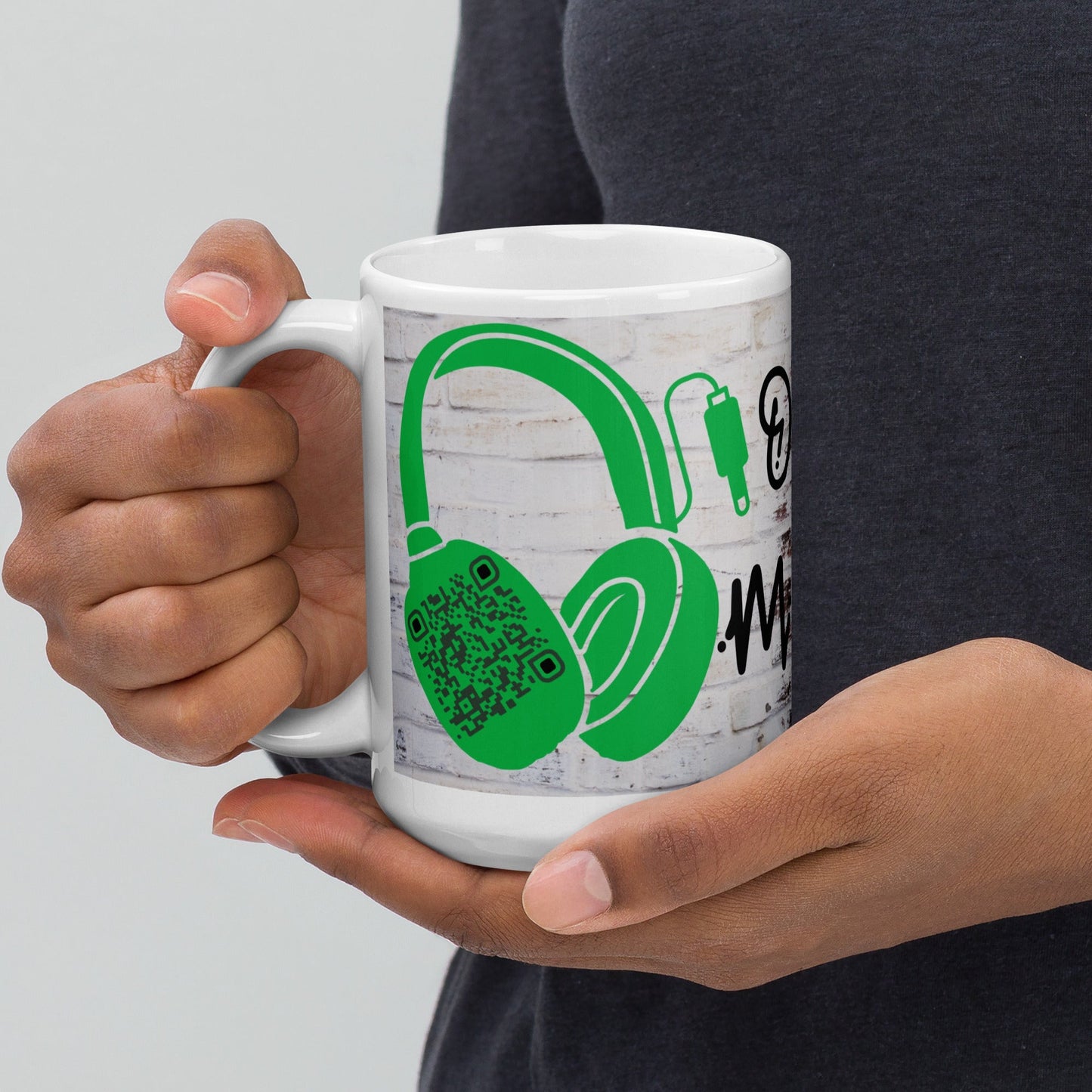 Graffiti Wall Art QR Code Mug β Share Your Music in Style