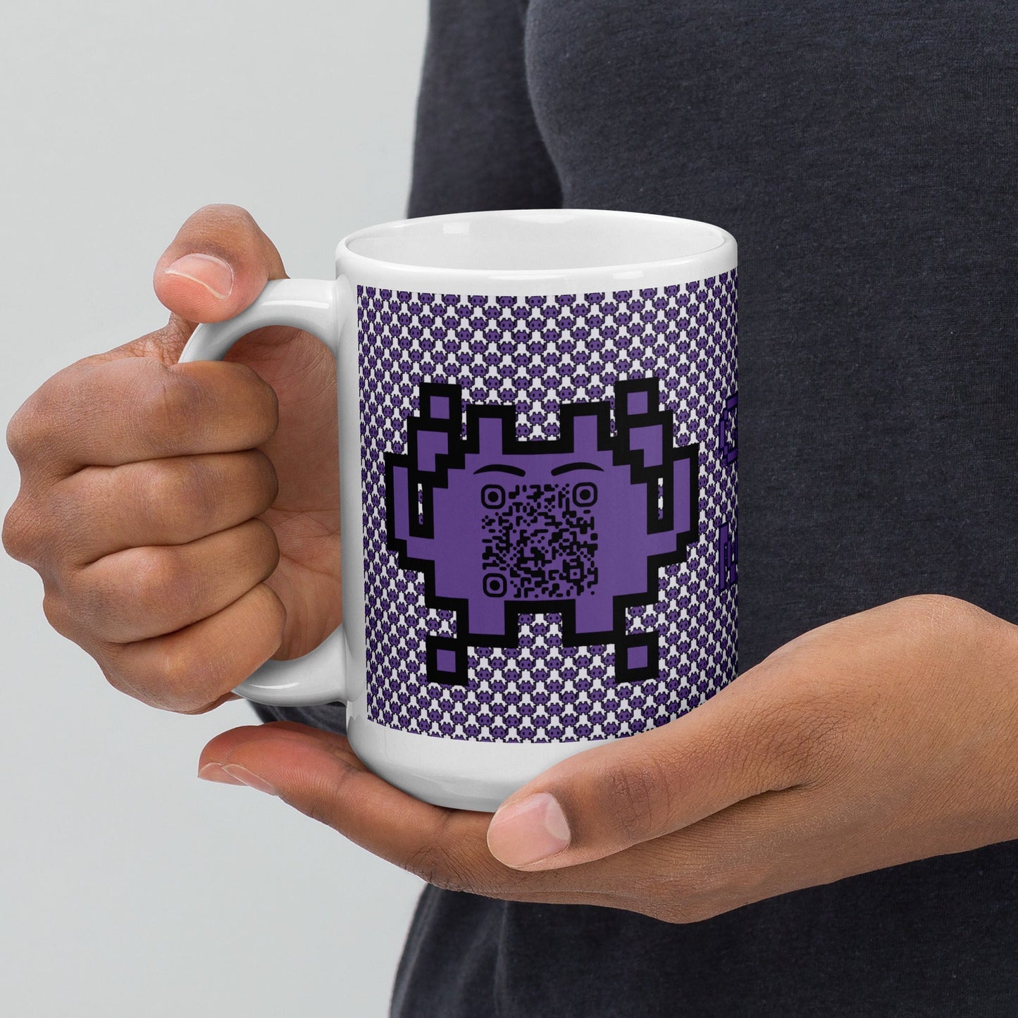 Alien Emoji QR Code Mug Original β Share Your Gaming World