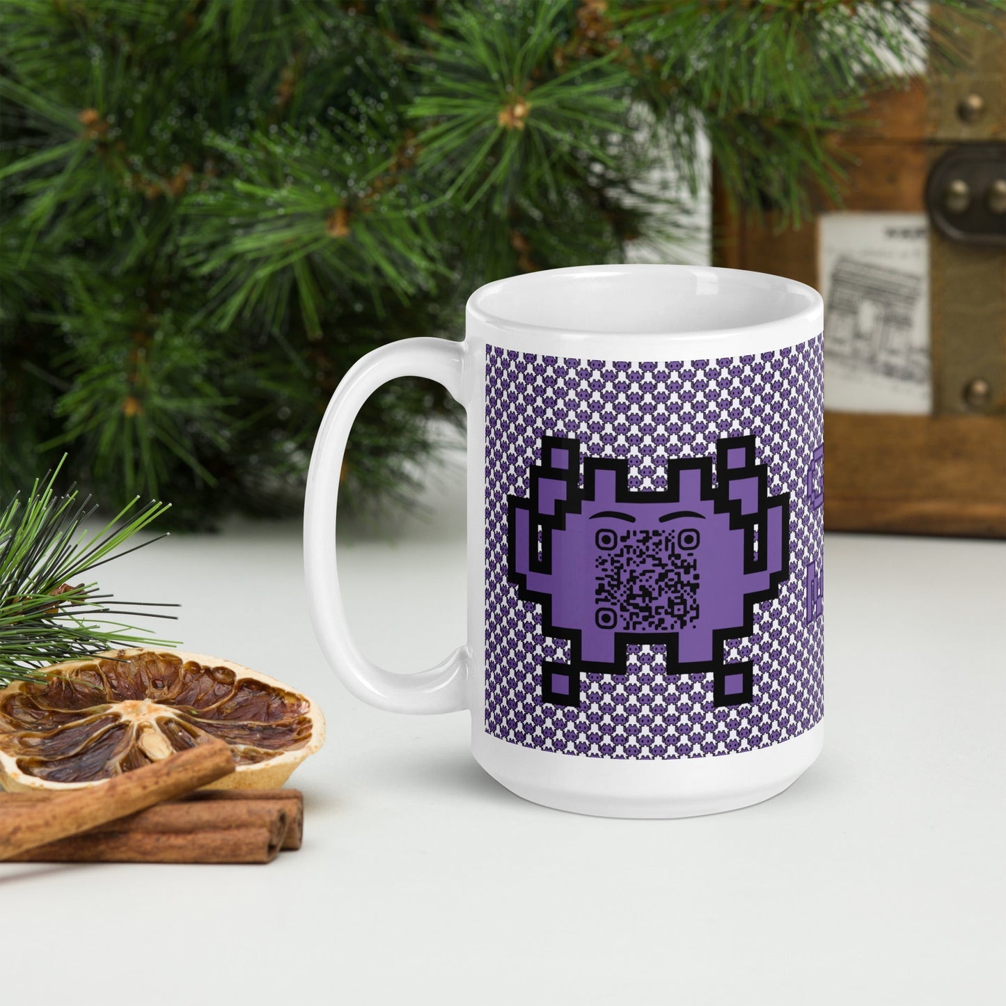 Alien Emoji QR Code Mug Original β Share Your Gaming World