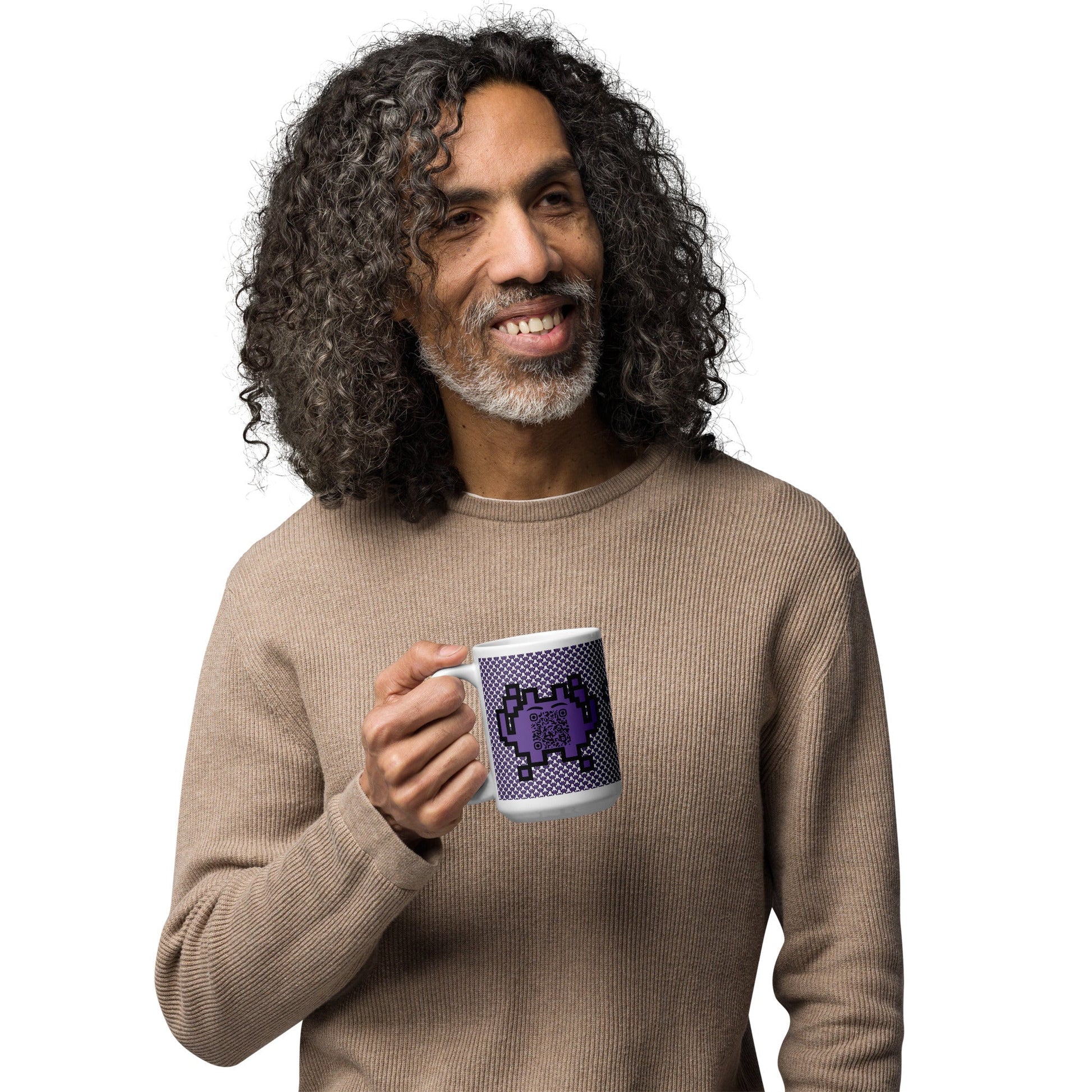 Alien Emoji QR Code Mug Original β Share Your Gaming World