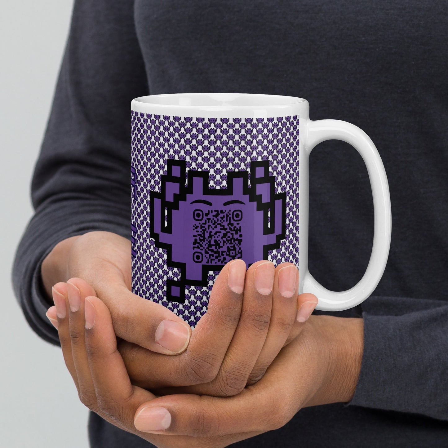 Alien Emoji QR Code Mug Original β Share Your Gaming World