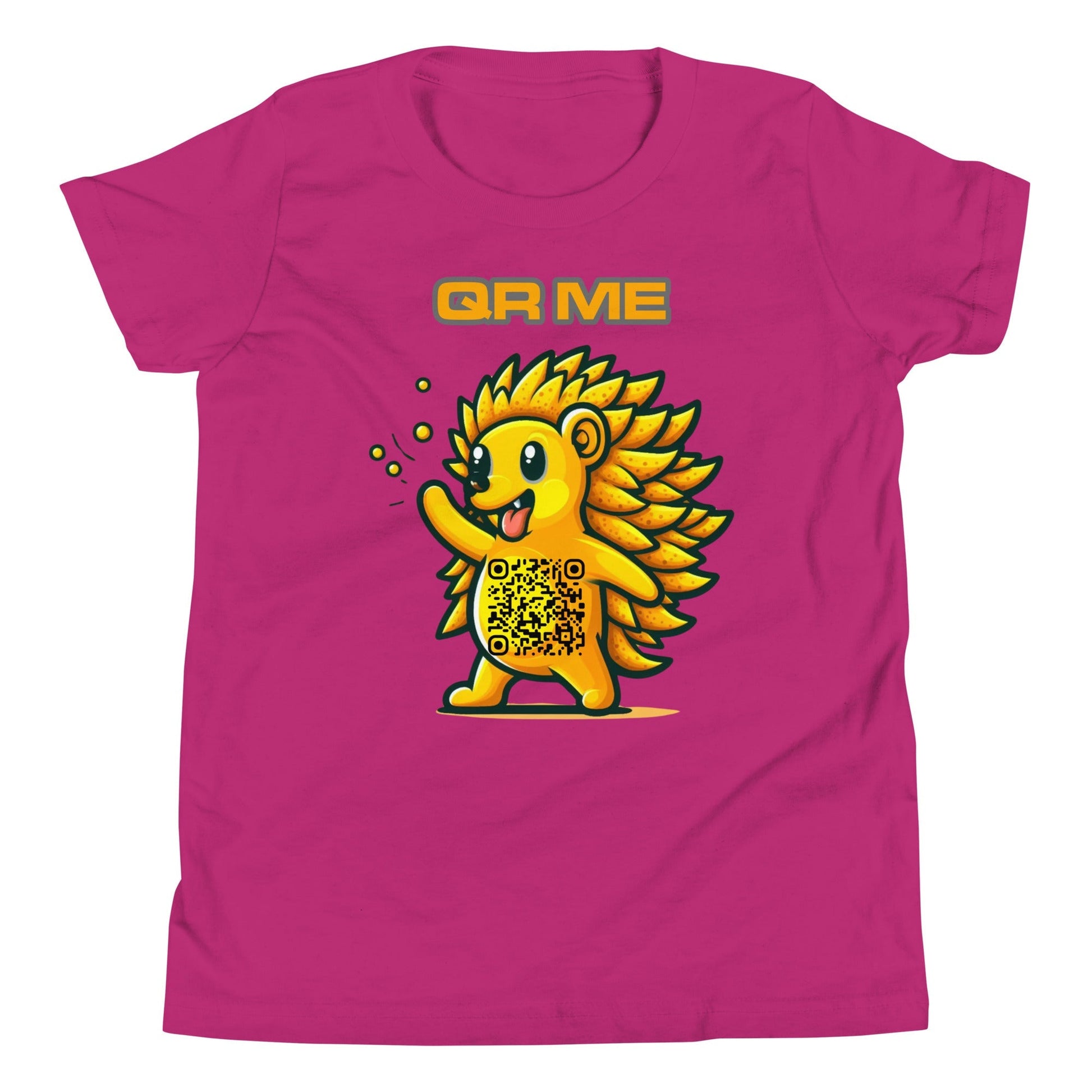 Fun Hedgehog Emoji QR Code Youth T-Shirt