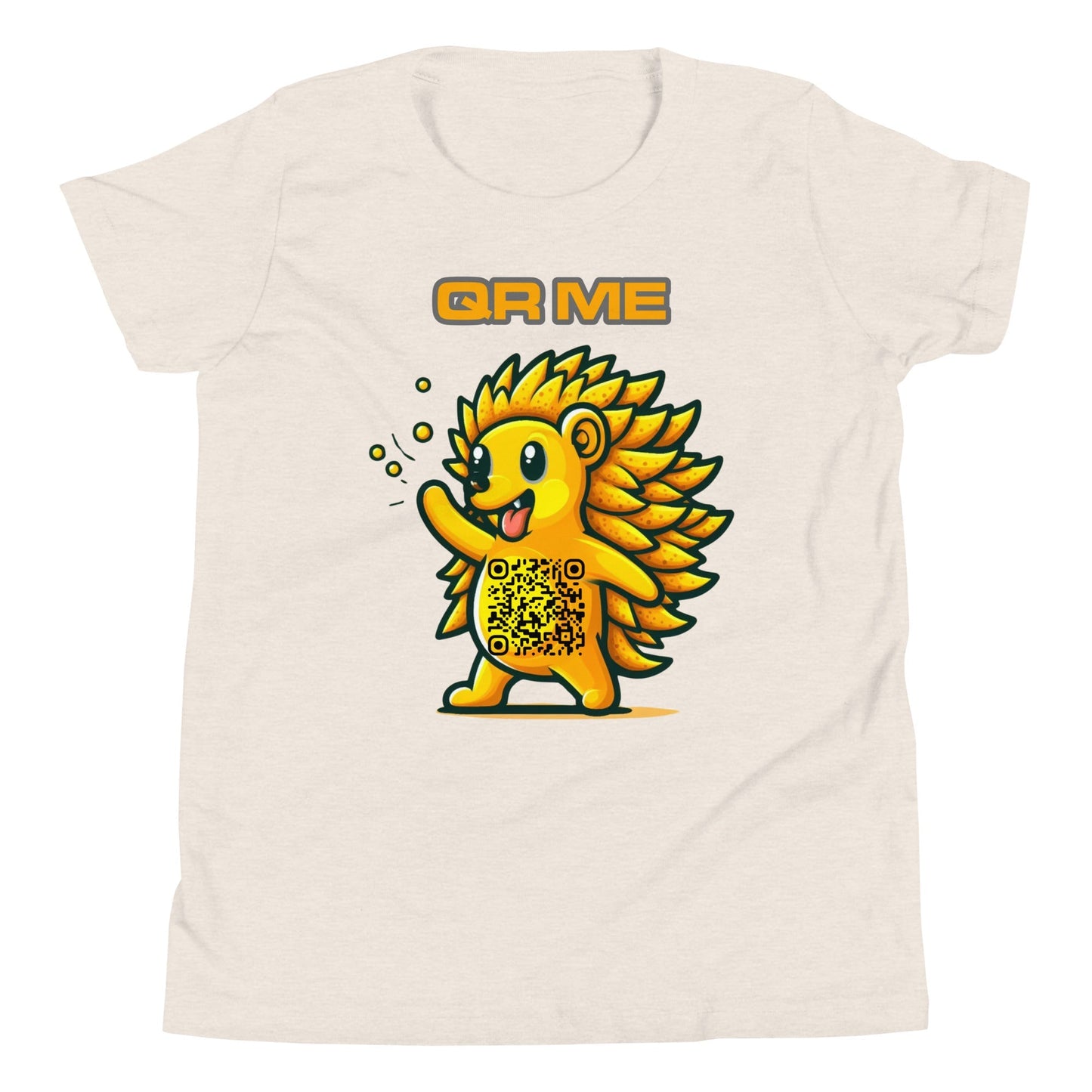 Fun Hedgehog Emoji QR Code Youth T-Shirt