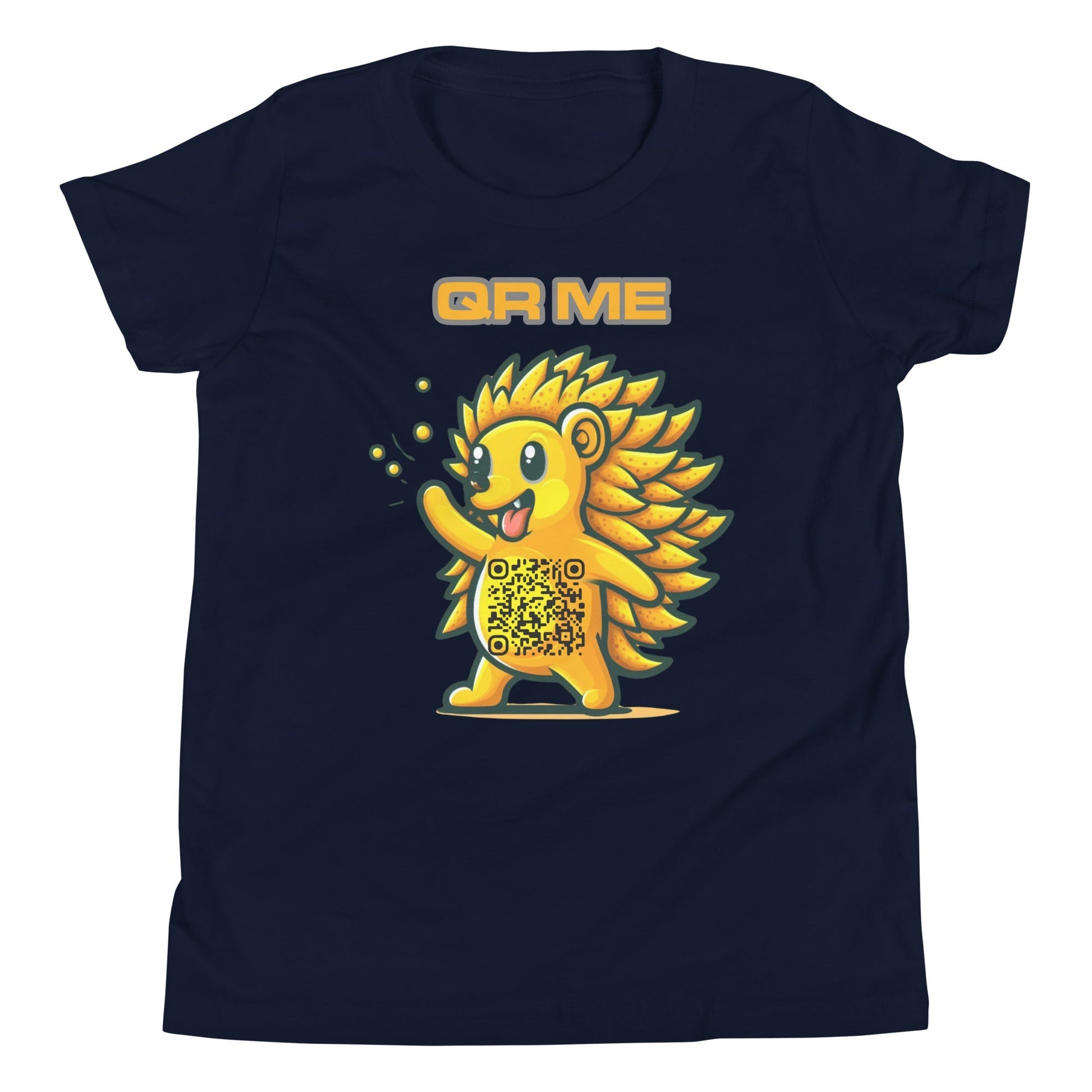 Fun Hedgehog Emoji QR Code Youth T-Shirt