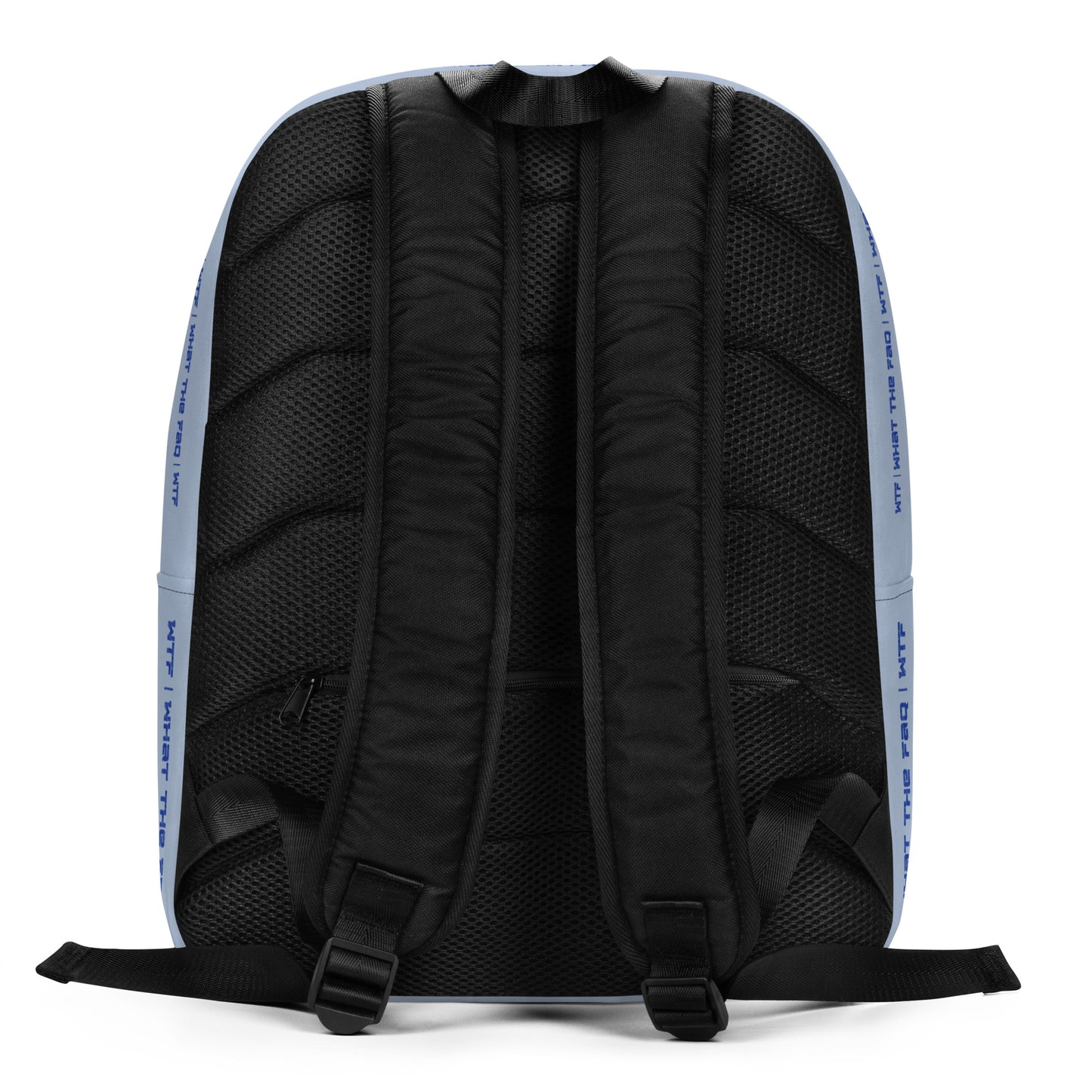 FAQ Me Personalized QR Code Powder Blue Backpack-QR GEAR STORE