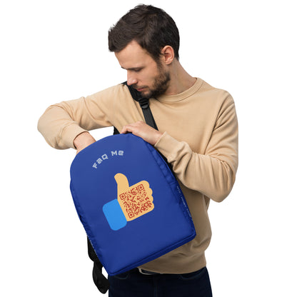 FAQ Me Personalized QR Code Royal Blue Backpack-QR GEAR STORE