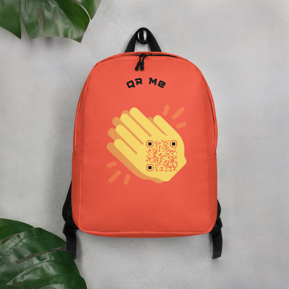 Wave Emoji Personalized QR Code Backpack-QR GEAR STORE