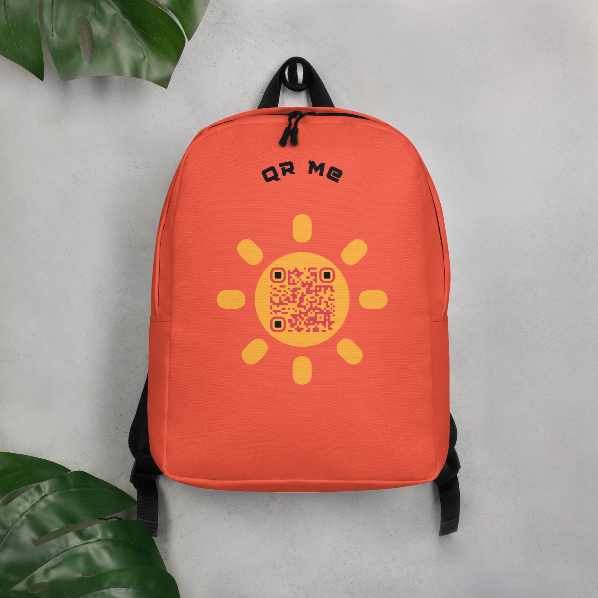 Sunshine Emoji Personalized QR Code Backpack-QR GEAR STORE