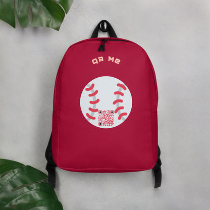 Baseball Emoji Personalized QR Code Backpack-QR GEAR STORE