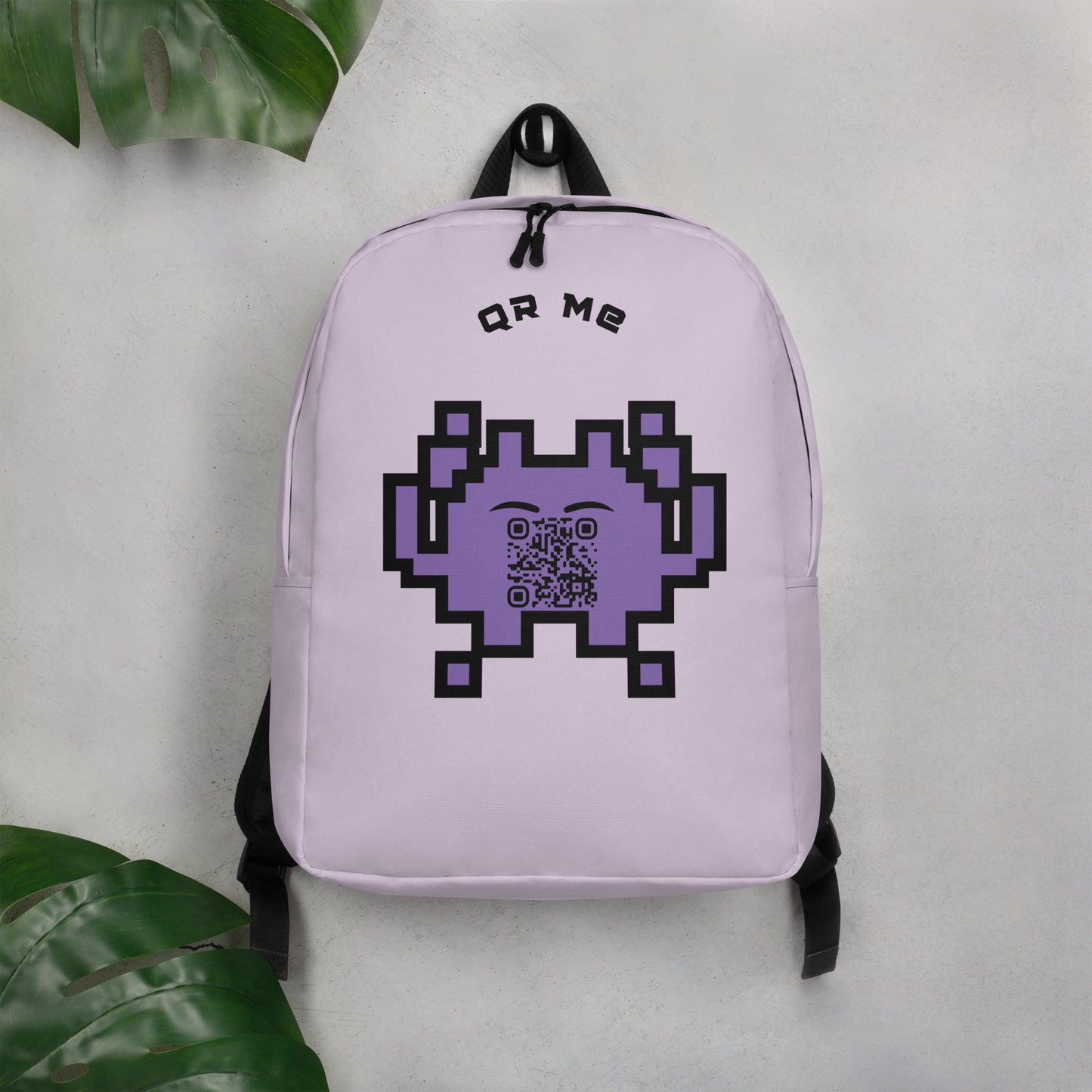 Alien Emoji Personalized QR Code Backpack-QR GEAR STORE