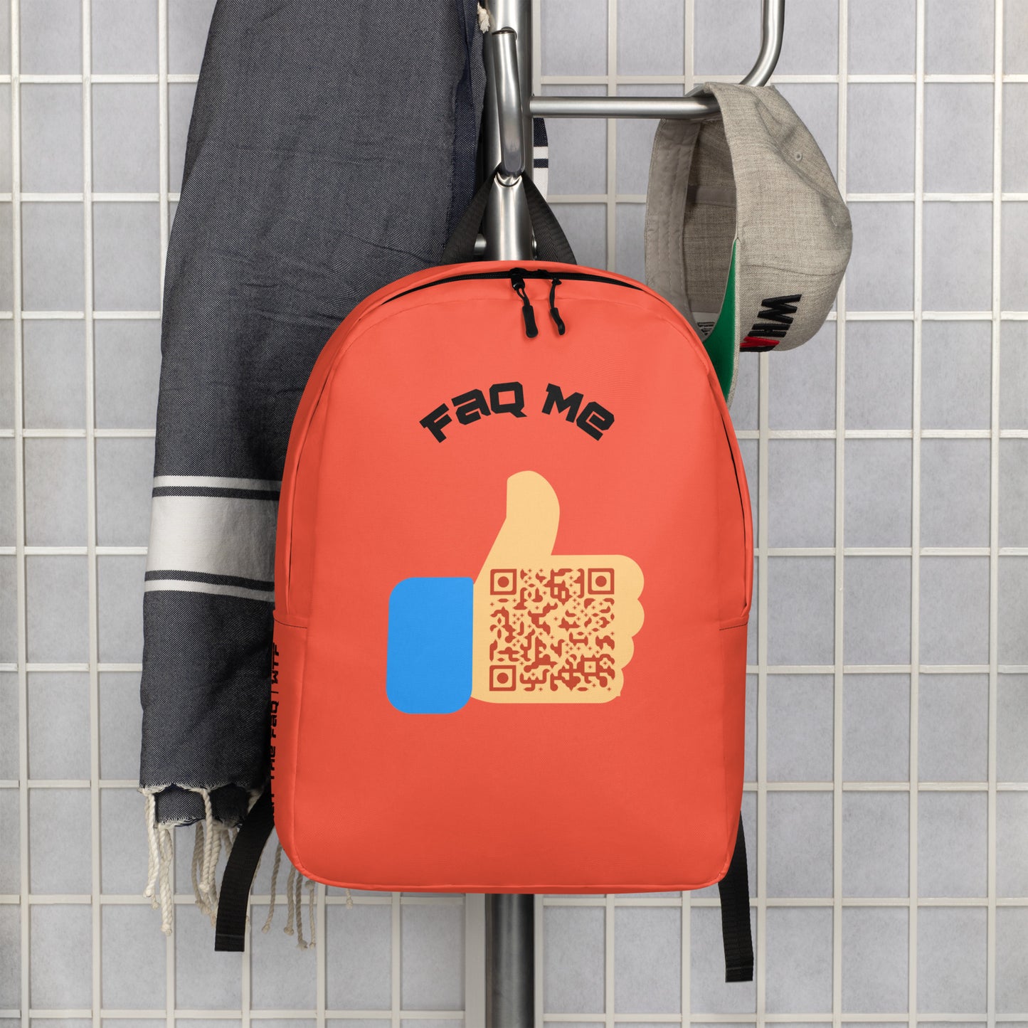 FAQ Me Personalized QR Code Orange Backpack