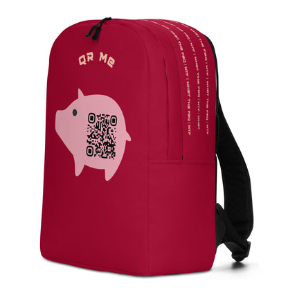 Cute Pig Emoji Personalized QR Code Backpack-QR GEAR STORE