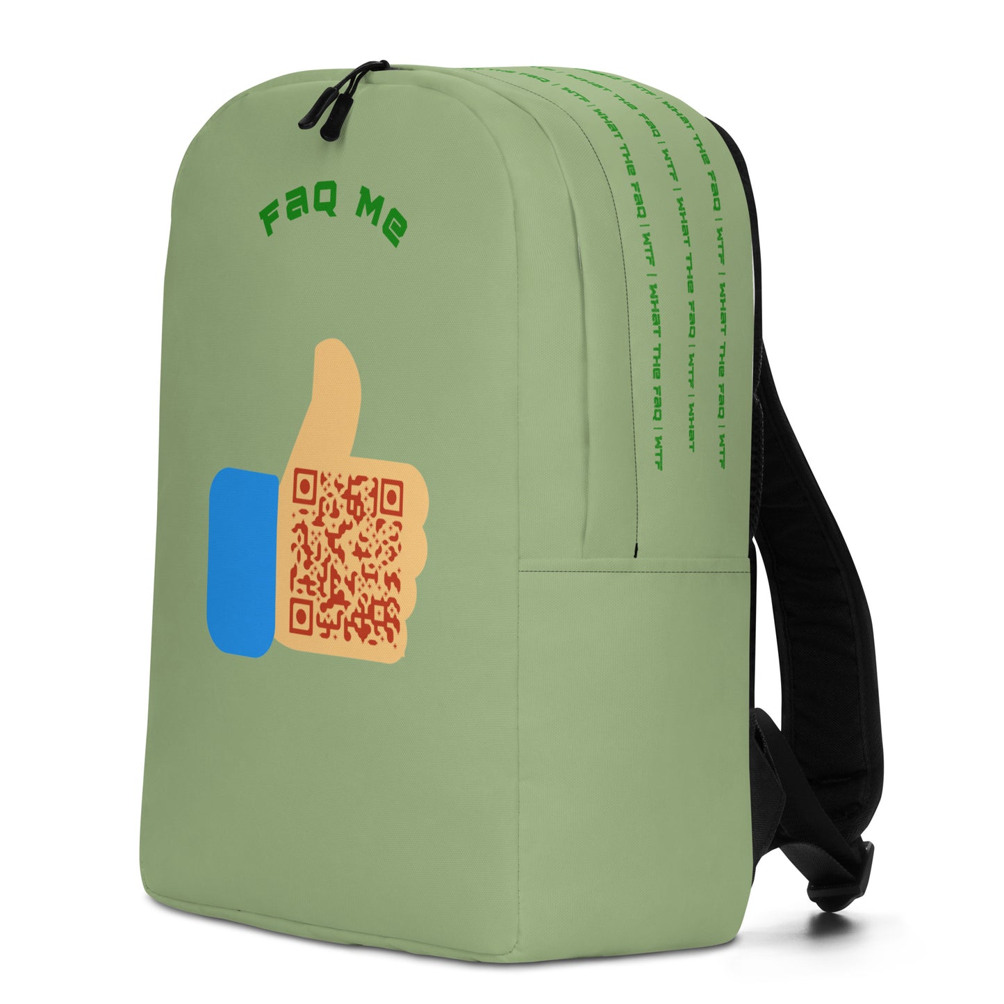 FAQ Me Personalized QR Code Pistachio Backpack