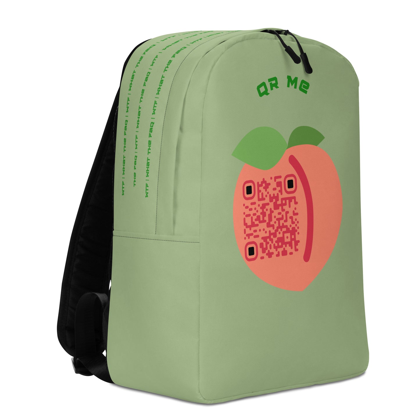 Peach Emoji Personalized QR Code Backpack