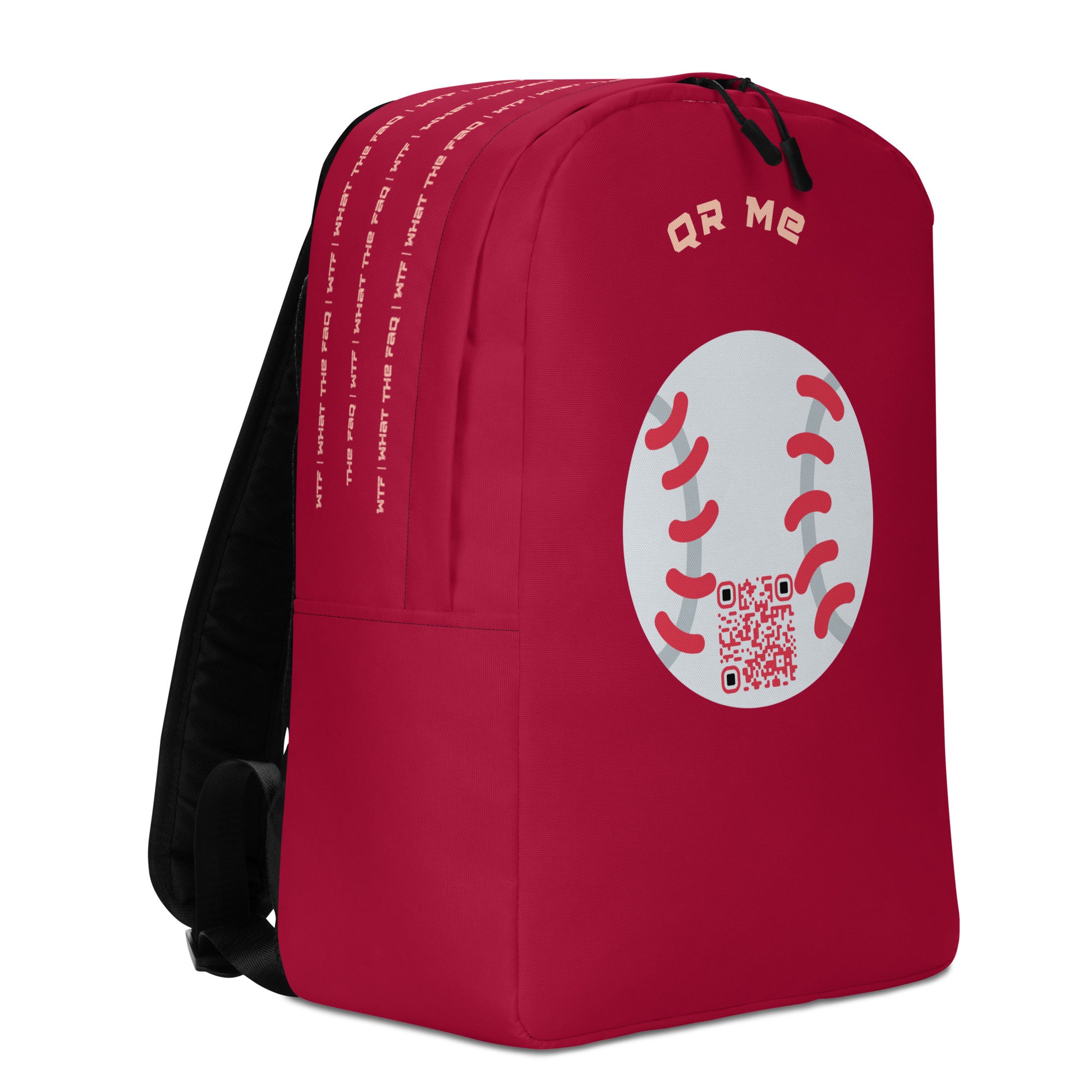 Baseball Emoji Personalized QR Code Backpack-QR GEAR STORE