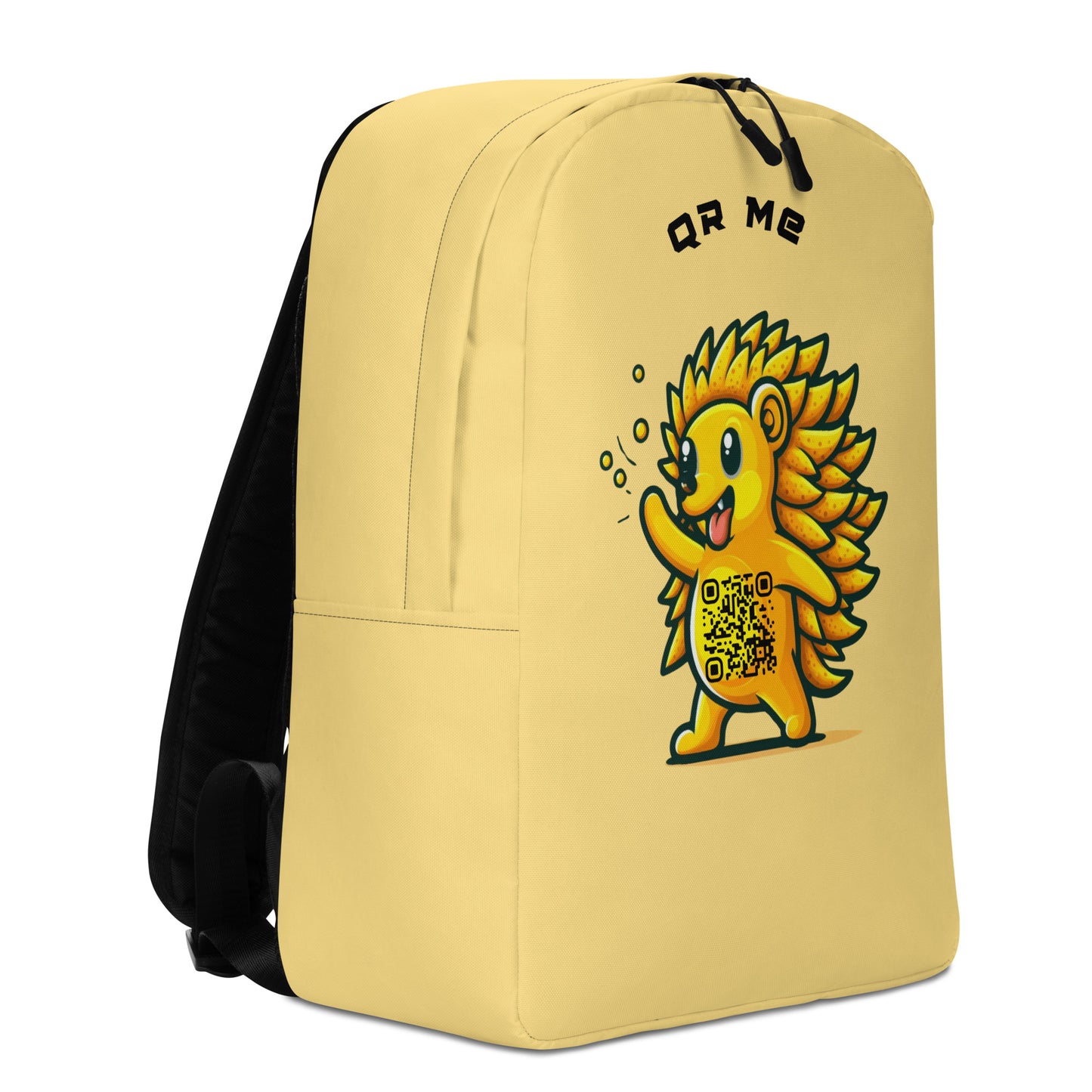 Hedgehog Emoji Personalized QR Code Backpack-QR GEAR STORE