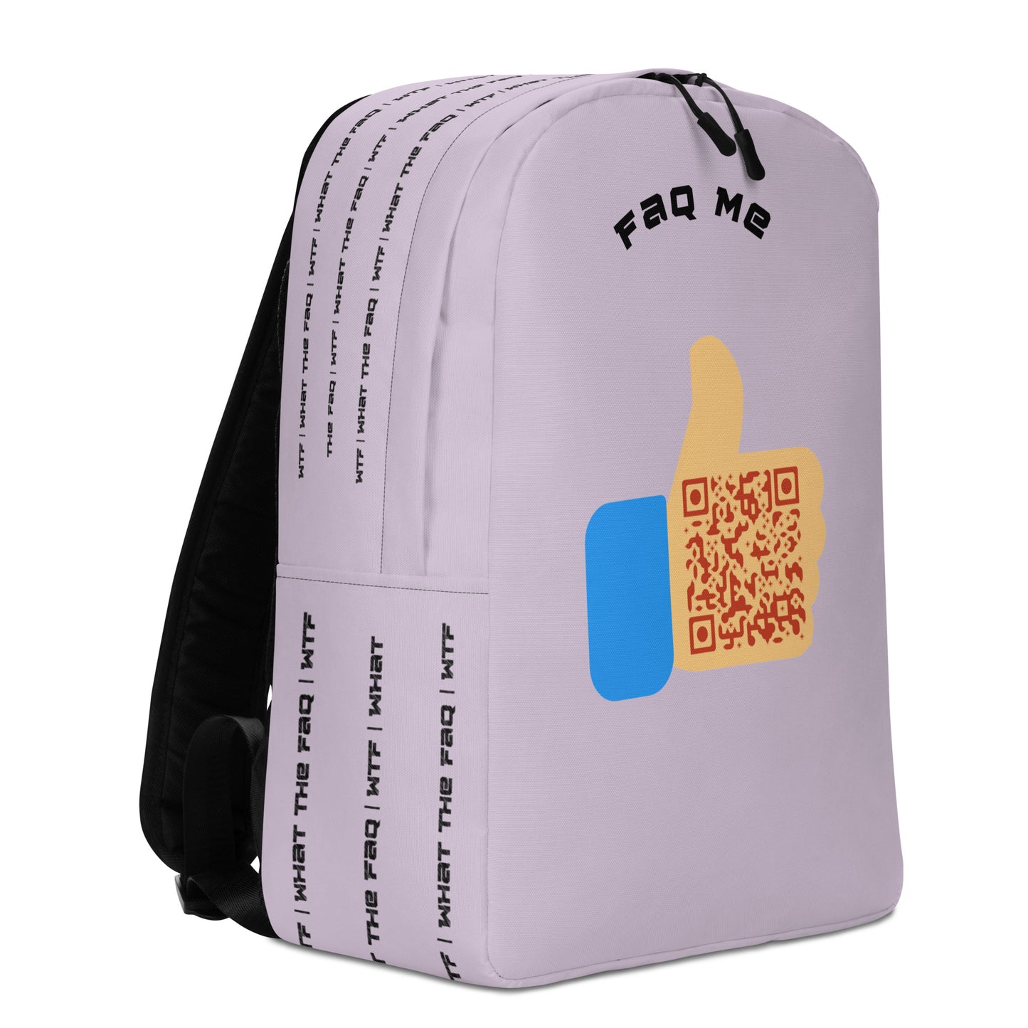 FAQ Me Personalized QR Code Lavender Backpack