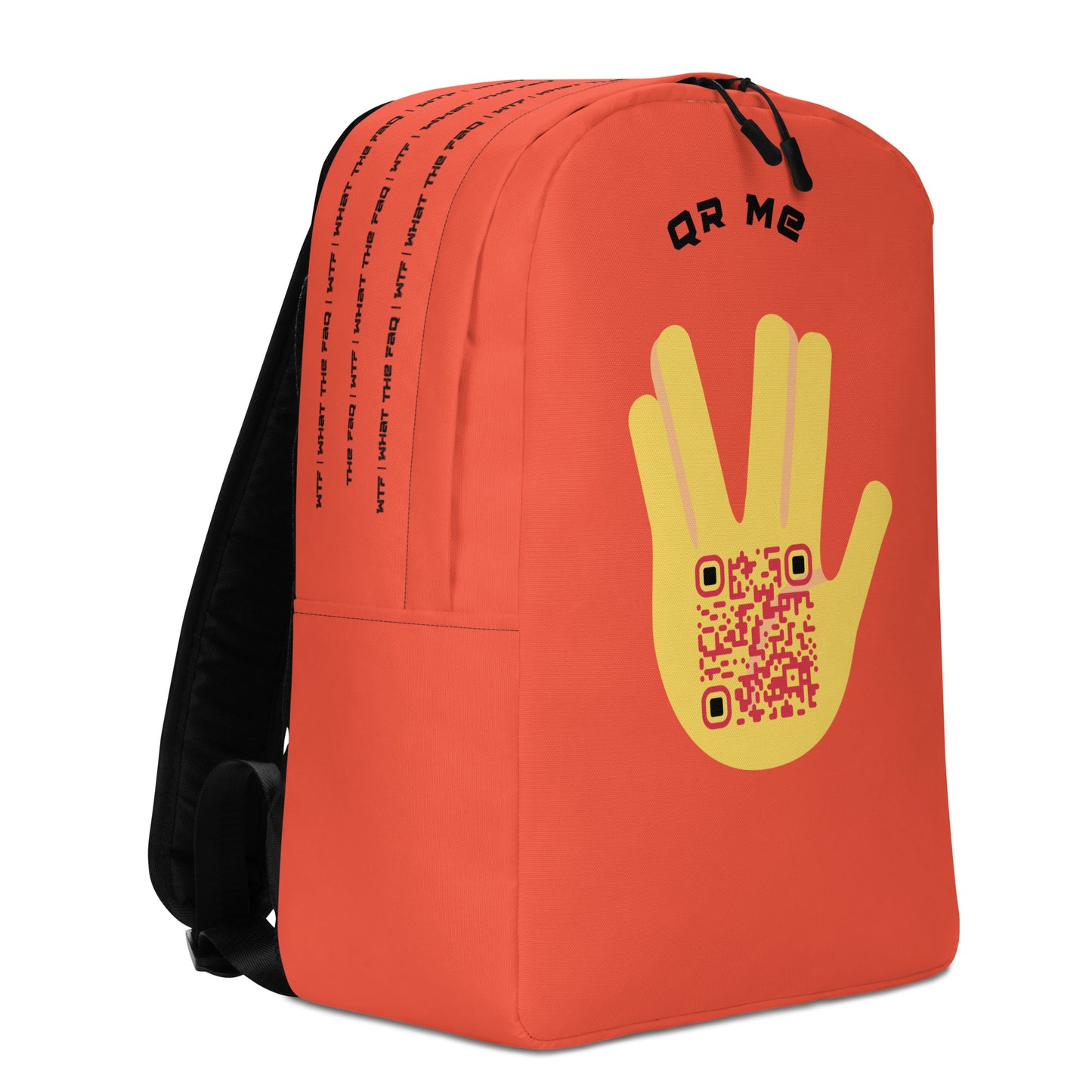 FAQ Me Personalized QR Code Orange Backpack