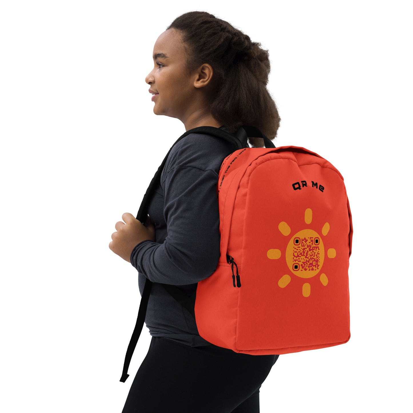 Sunshine Emoji Personalized QR Code Backpack