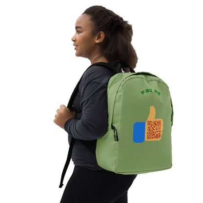 FAQ Me Personalized QR Code Pistachio Backpack-QR GEAR STORE