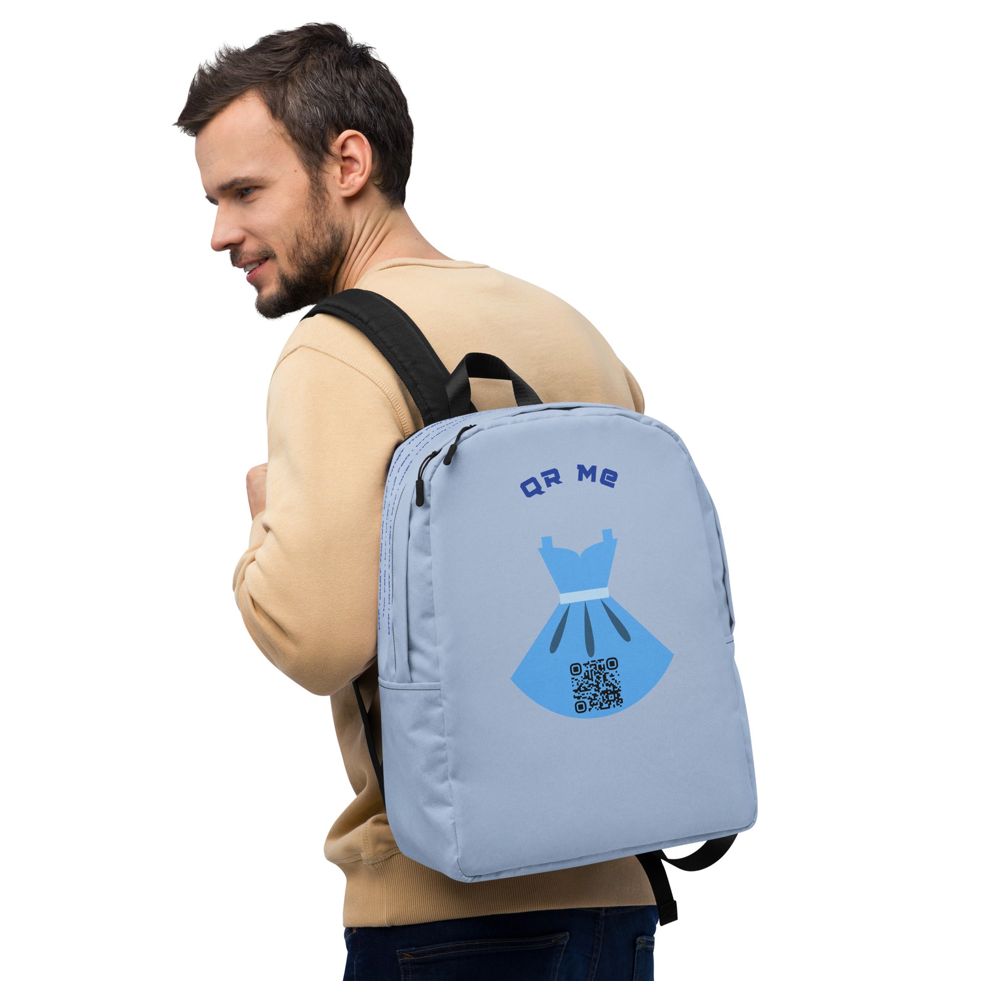 Dress Emoji Personalized QR Code Backpack-QR GEAR STORE