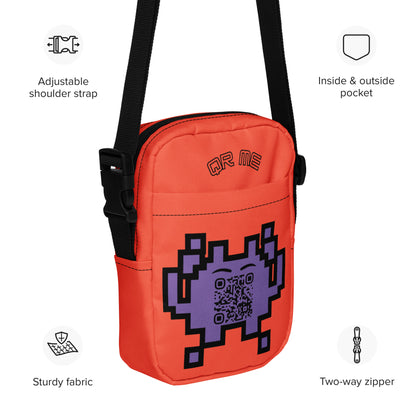 Alien Emoji Personalized QR Code crossbody bag-QR GEAR STORE